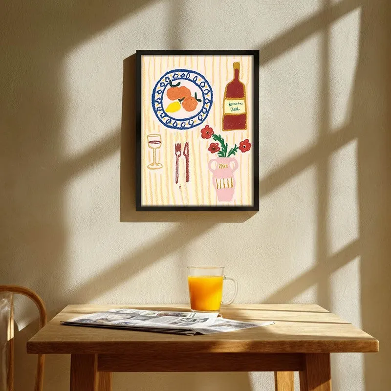 MorningDining Archival Canvas Wall Art - Black media 1