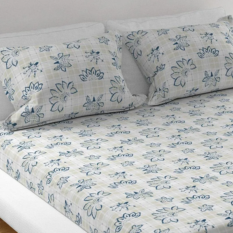 Comfort Percale Floral Cotton Bedsheet - 200 TC media 4