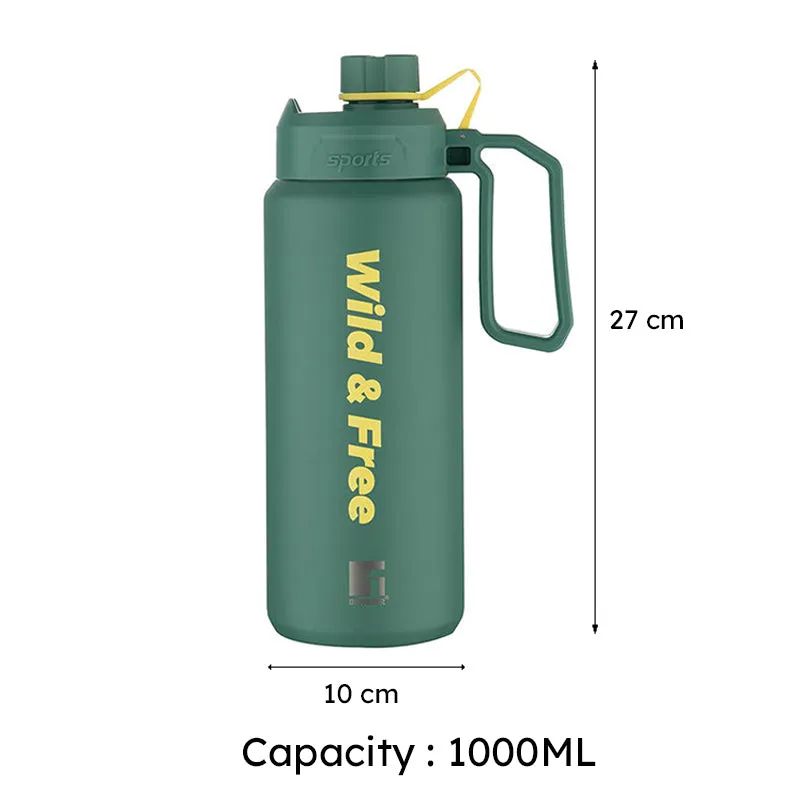 Bergner Thermolux Double Walled Hot & Cold Flask (Green) - 1000 mL media 9