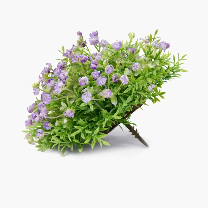 Velveta Artificial Rose Flower Plant With Pot (Violet,14CM) - Set Of Two media 4