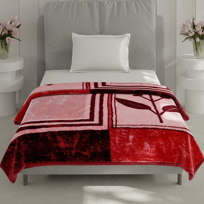 Monte Carlo Midnight Harmony Blanket (Maroon,Pink) - 895 GSM media 3