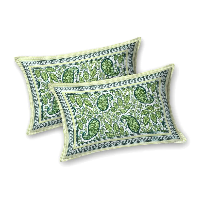 Shapea Cotton Bedsheet (Green) - 240 TC media 4
