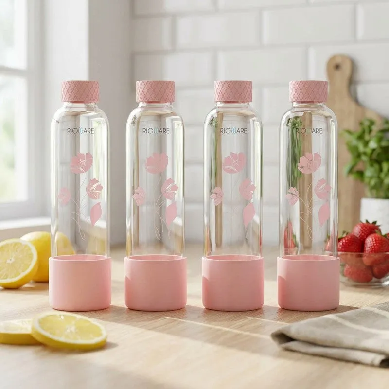 Rioware AquaEase Drinking Bottle (Pink, 750 mL Each) - Set Of Four media 1