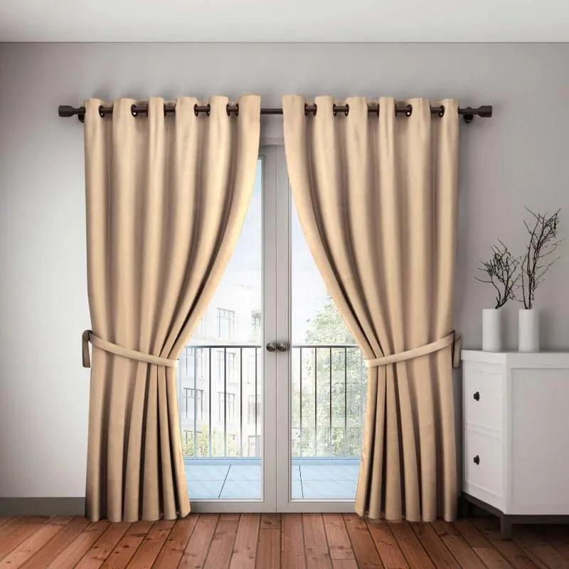 Arlo Solid Curtain - Beige media 1