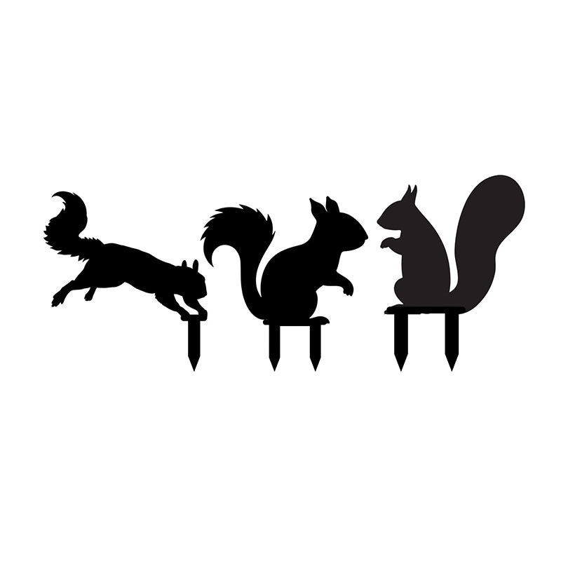 Squirrel Nibble Garden Stake - Set Of Three media 3