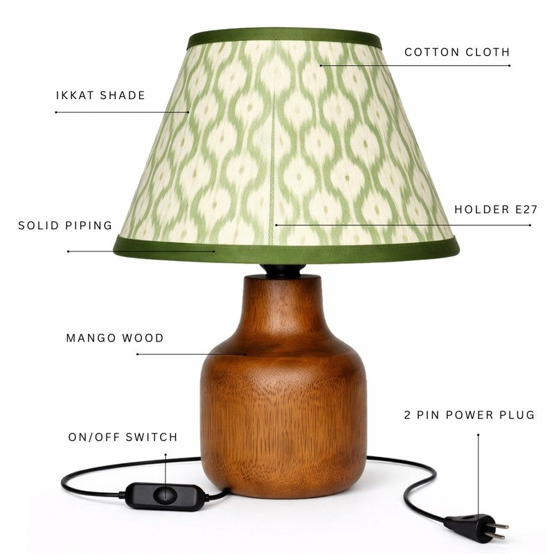 Preston Aura Cotton Table Lamp - Green media 5