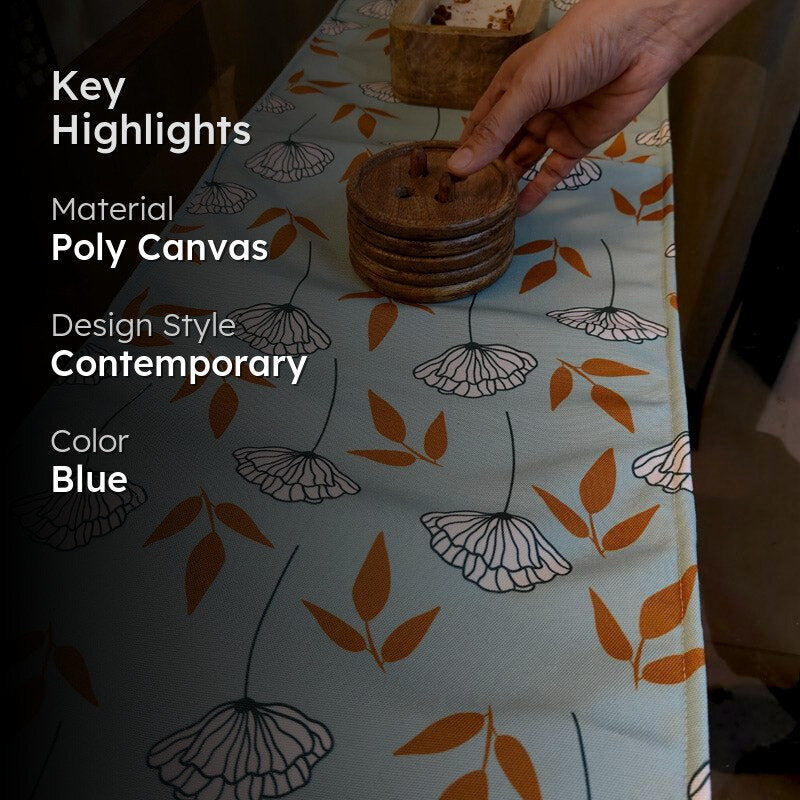 Dahlia Glaze Poly Canvas Table Runner media 2