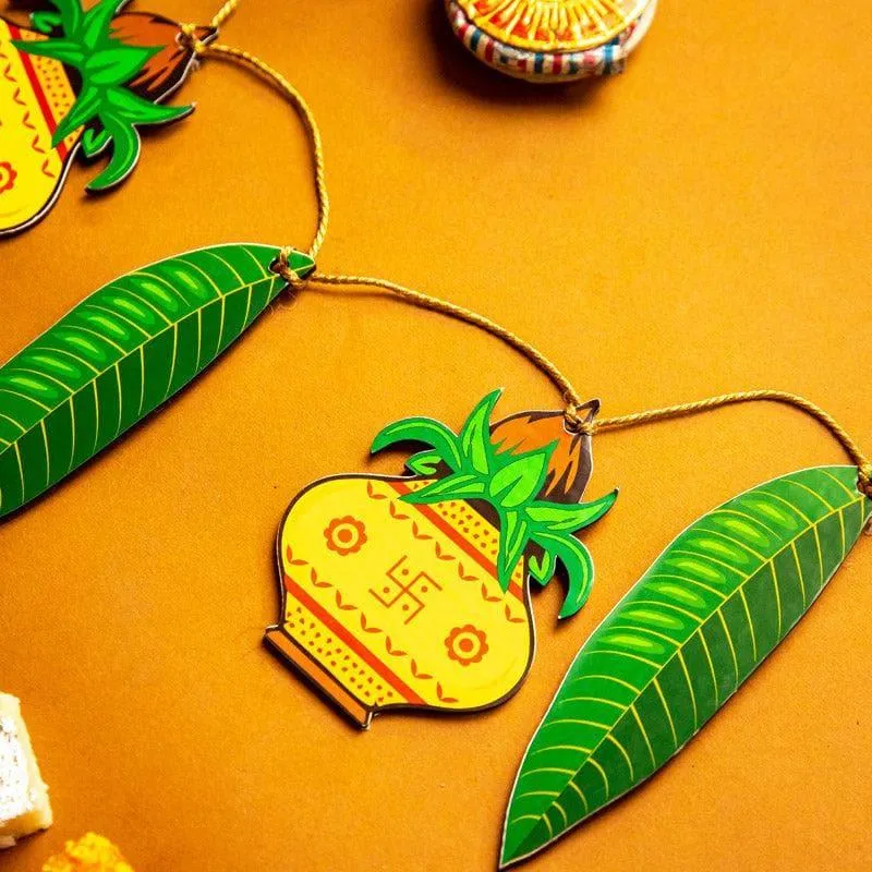Kalash And Mango Leaf Festive Toran media 5