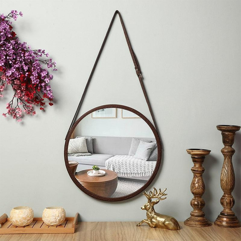 Maku Hanging Wall Mirror - Brown media 3