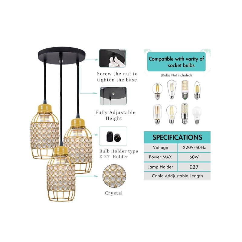 Celine Cluster Pendant Lamp - Gold media 6