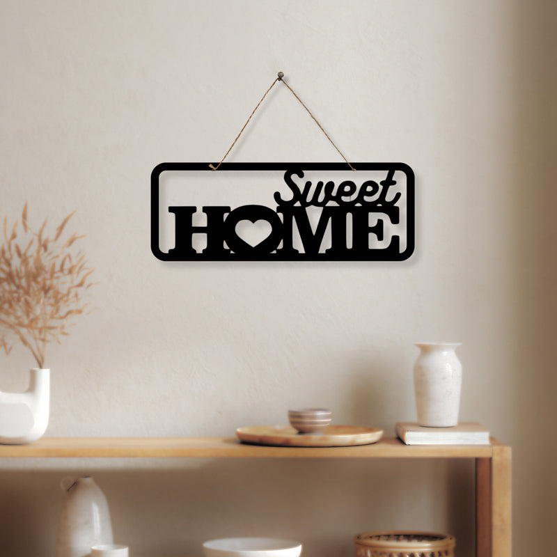 Sweet Home Noir Iron Wall Accent