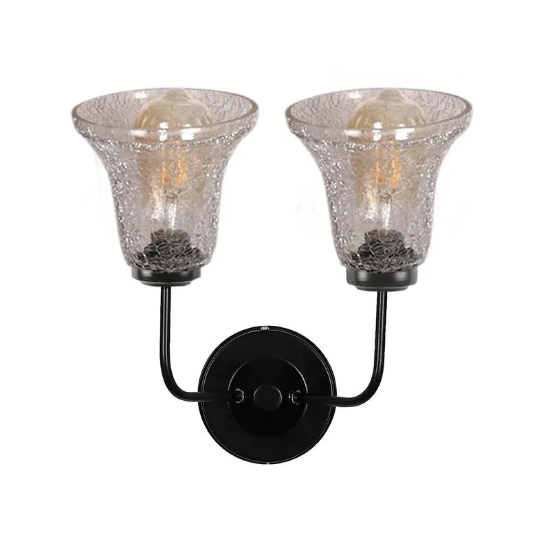 Crystal Flare Tiwn Shade Glass Wall Lamp media 9