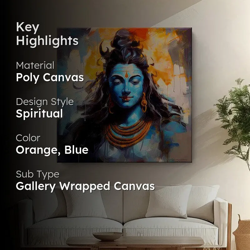 Maheswara Shiva Poly Canvas Wall Painting media 2