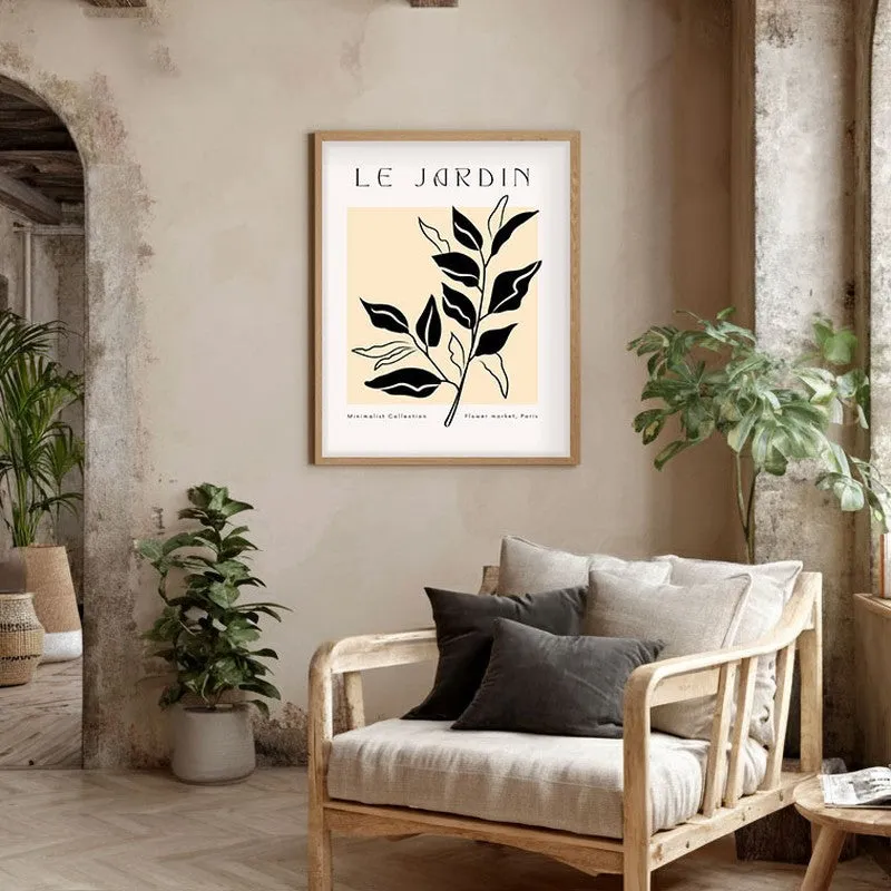 Foliage Canvas Wall Painting With Brown Frame media 5