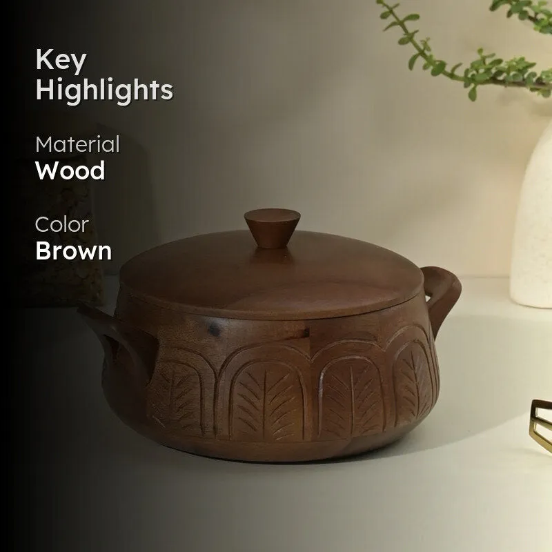 Roti Rasoi Handcrafted Wood Roti Box - 2