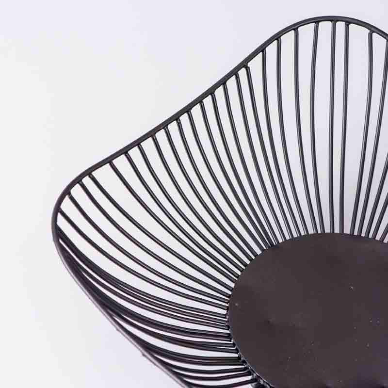 Elegant Black Metal Fruit Basket media 4