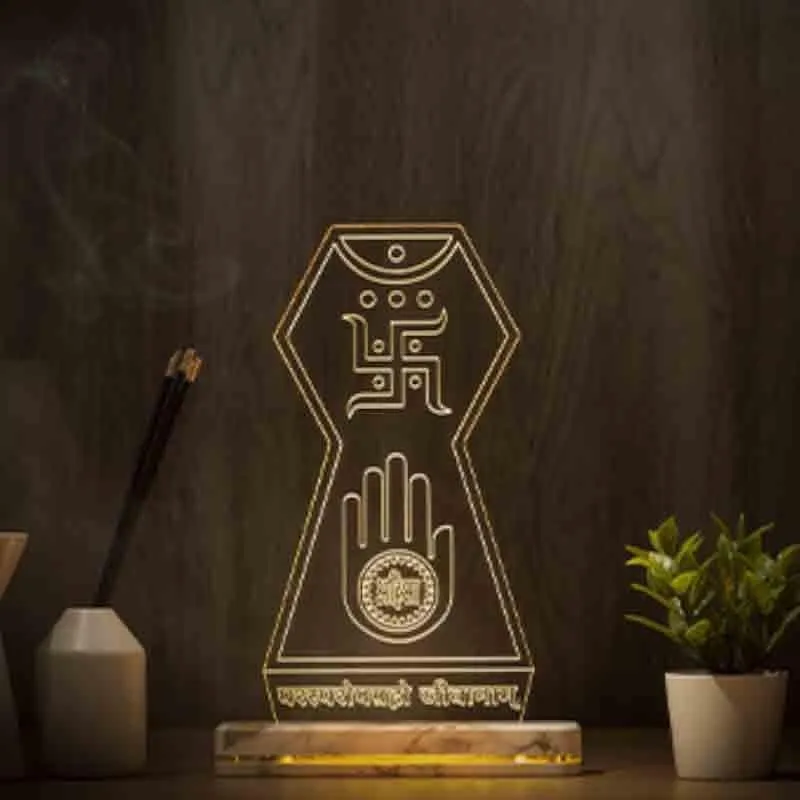 Michhami Dukkadam Acrylic Table Lamp - Transparent media 3