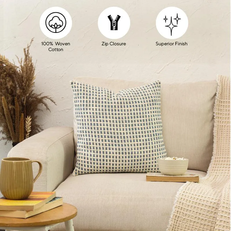 Girnar Cushion Cover (Dark Blue) - Set Of Two media 5