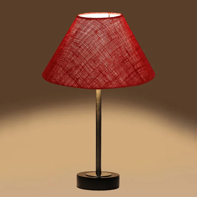 Sienna II Rodin Wooden Table Lamp - Maroon,Silver,Black media 6