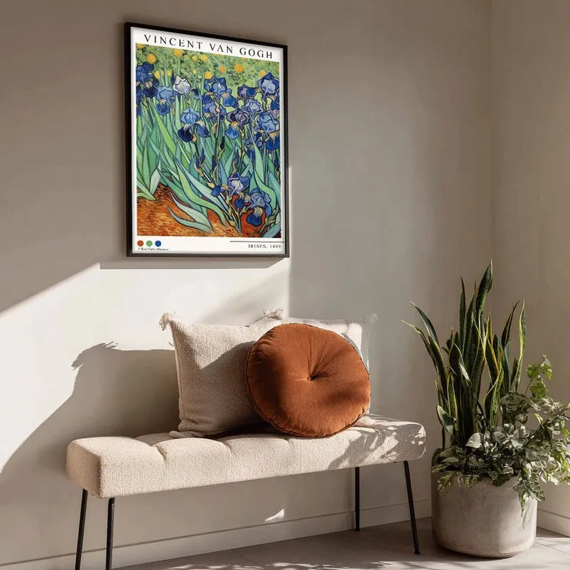Irises Vincent Van Gogh Archival Canvas Wall Painting - Black Frame media 4