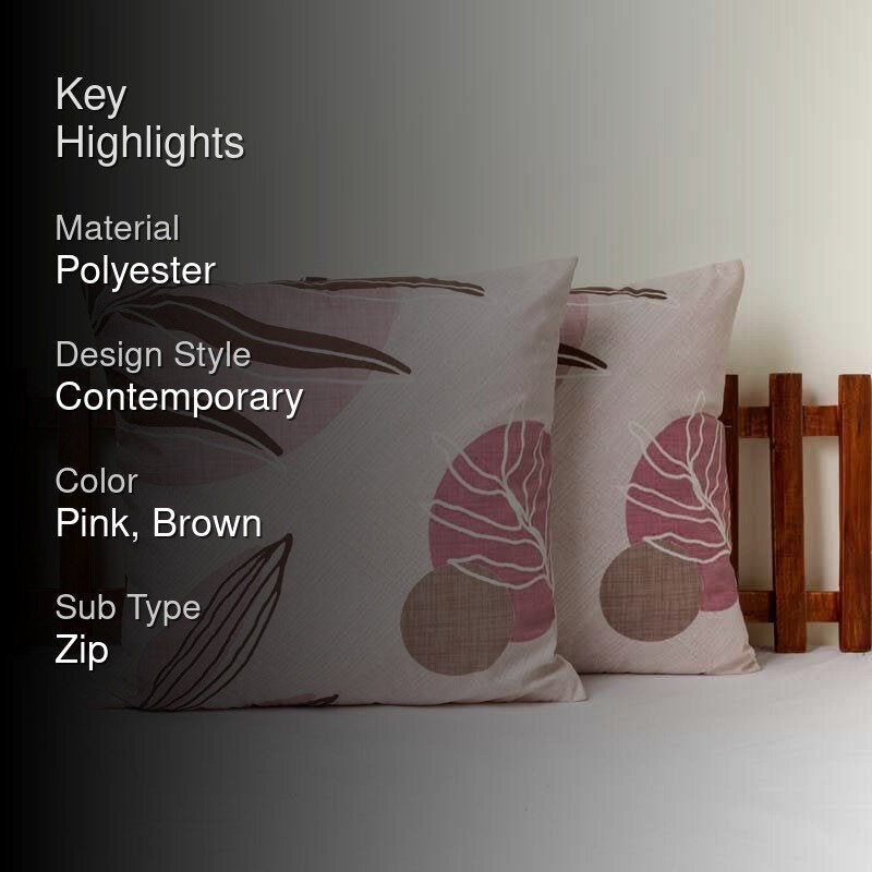 Leafy Bliss Printed Cushion Cover - Set Of Two media 2
