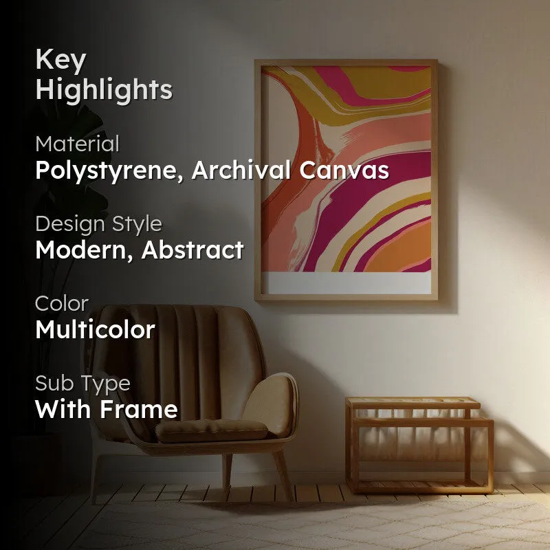 Sunshine Serenade Archival Canvas Wall Art - Natural Brown Frame media 2