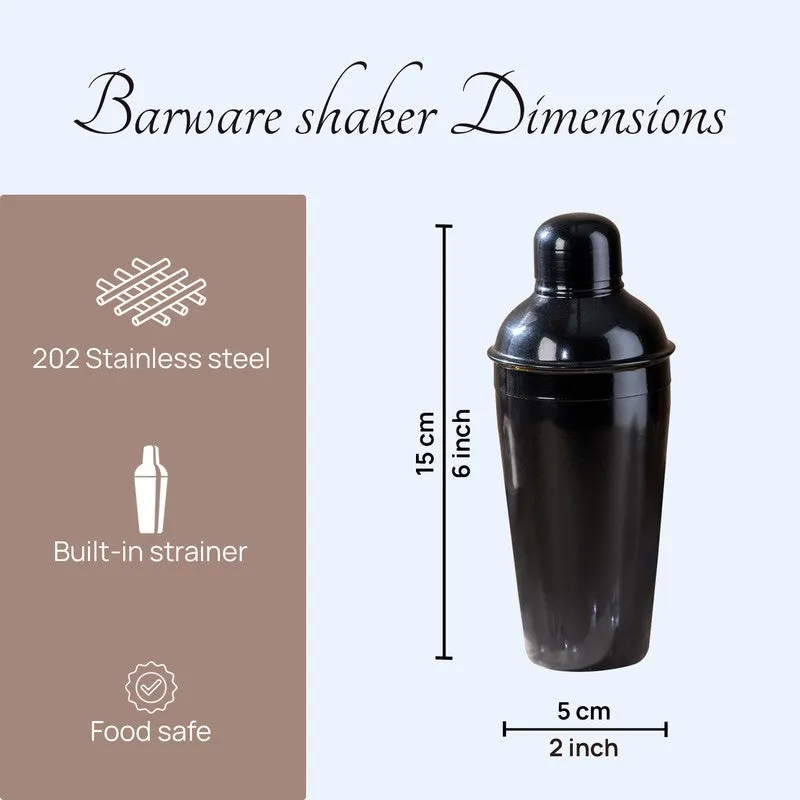 Midnite Mixer Stainless Steel Cocktail Shaker - 500 ML media 6