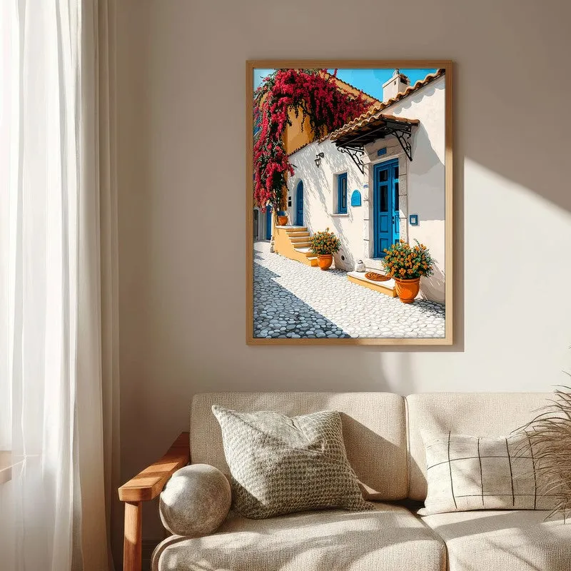 Azureway Canvas Wall Painting - Brown Frame media 6