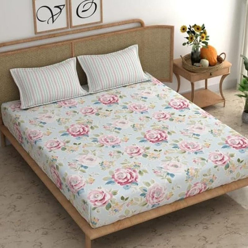 Gulzar King Fitted Microfiber Bedsheet - 150 GSM