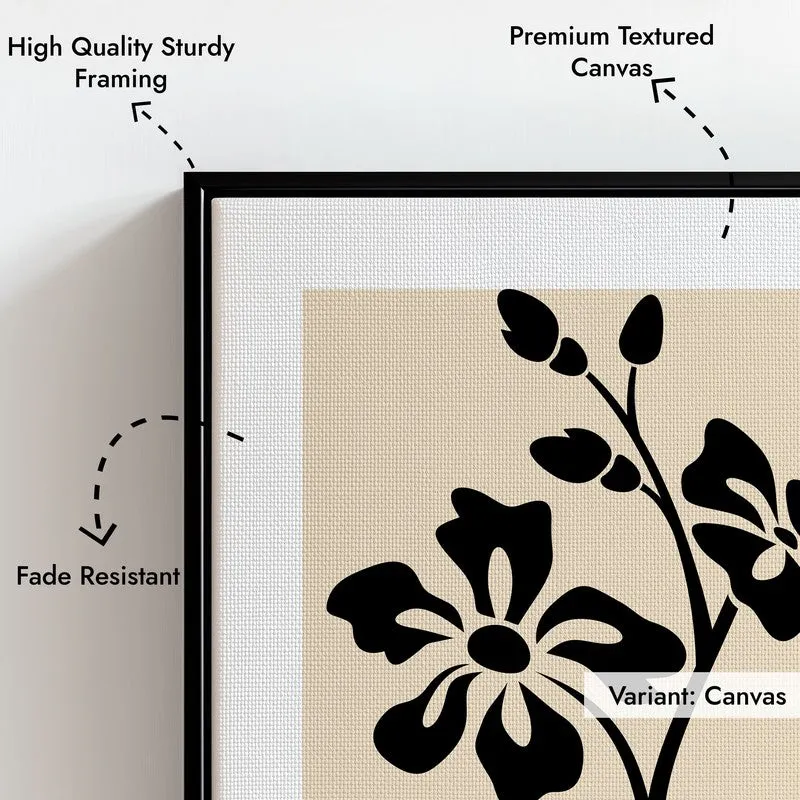 Bold Bloom Canvas Wall Painting With Black Frame media 9