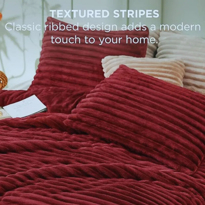 Sleep Scape Faux Fabric Blanket (Maroon)- 300 GSM media 5