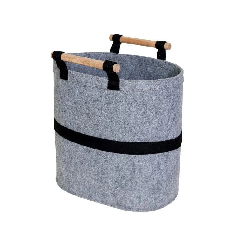Rayah Felt Laundry Basket media 4