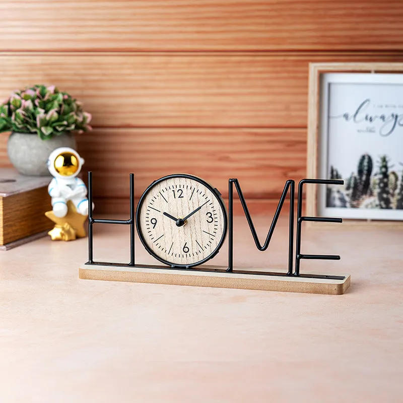 Typo Home Table Clock - Black media 1