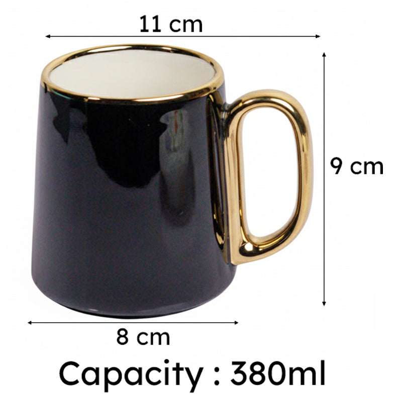 Onyx Porcelain Coffee Mug (380 mL Each) - Set Of Two media 6