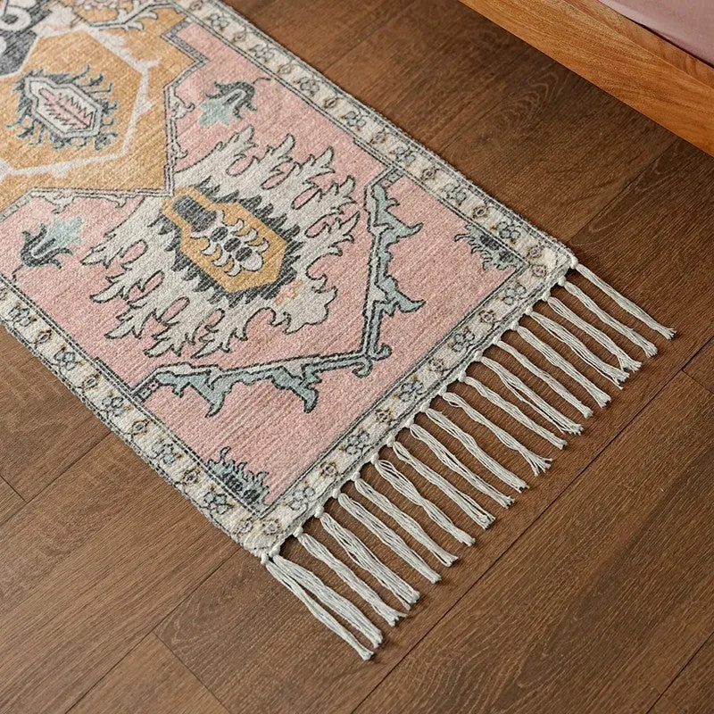 Grand Ornate Cotton Runner Rug media 5