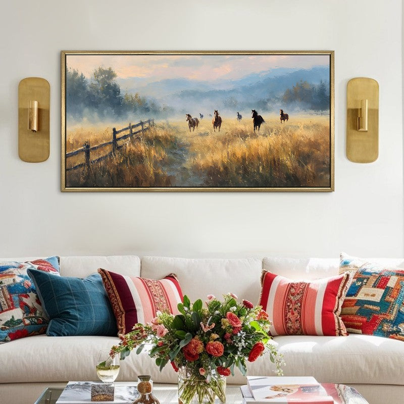 Runwild Canvas Wall Painting With Frame