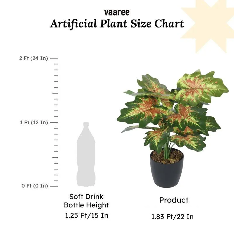 Faux Lush Pink & Green Monstera Plant With Black Plastic Pot - 1.8 Feet media 6