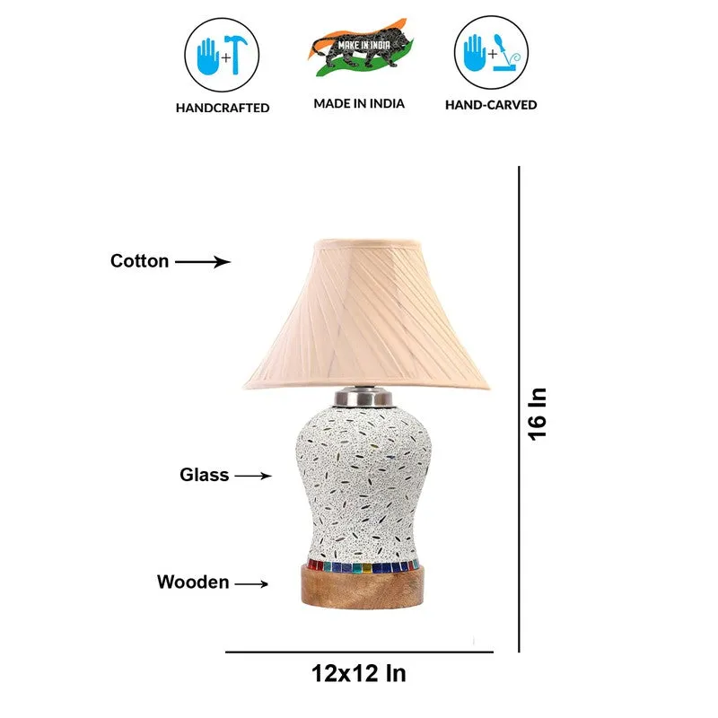 Nivora I Pleated Wooden Table Lamp - Multicolor media 9