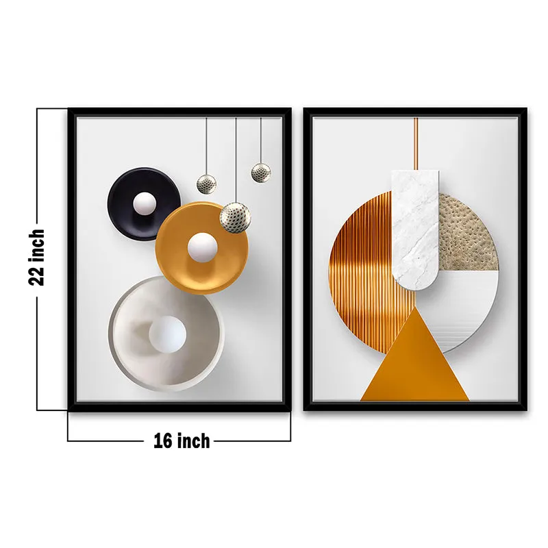 Geometric Time Wall Art - Set Of Two media 4