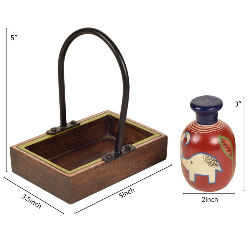 Rina Salt & Pepper Shaker With Tray (80 mL Each) - Three Piece Set media 7