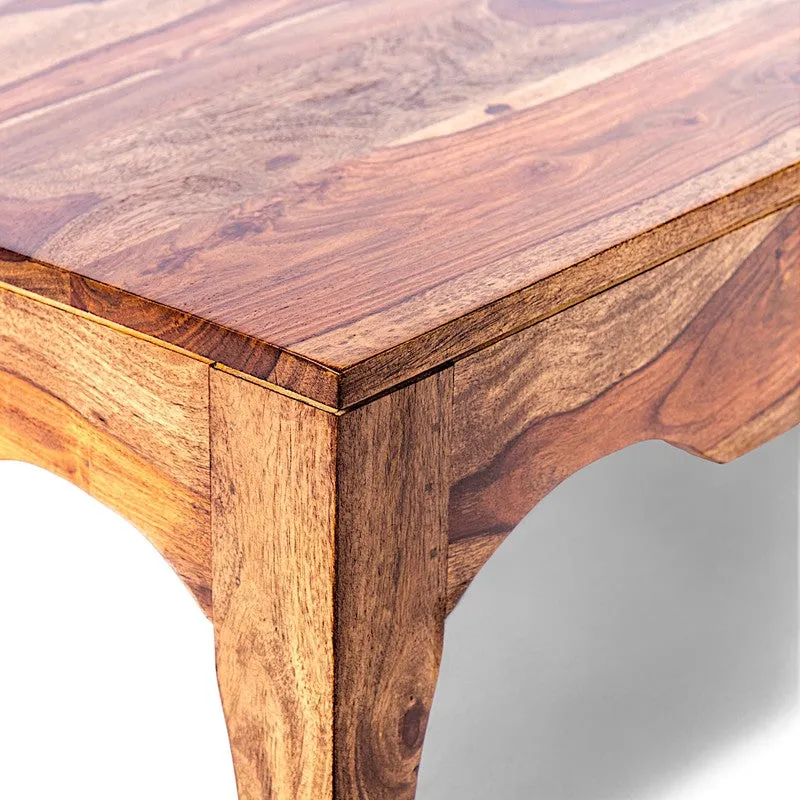 Rervon Sheesham Wooden Center Table - Brown,Beige media 5