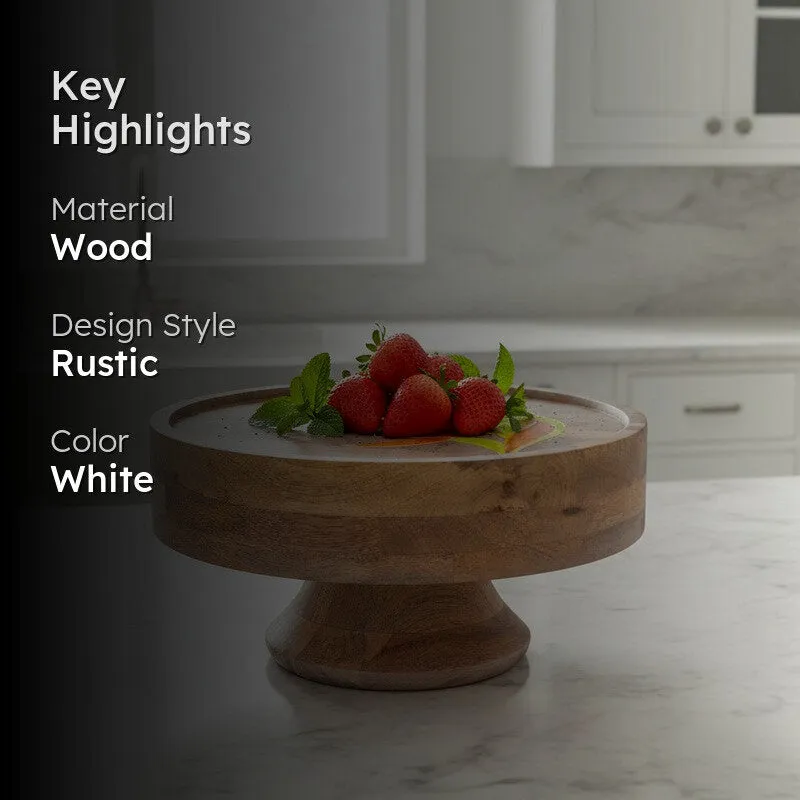 Lotus Petal Wooden Cake Stand media 2
