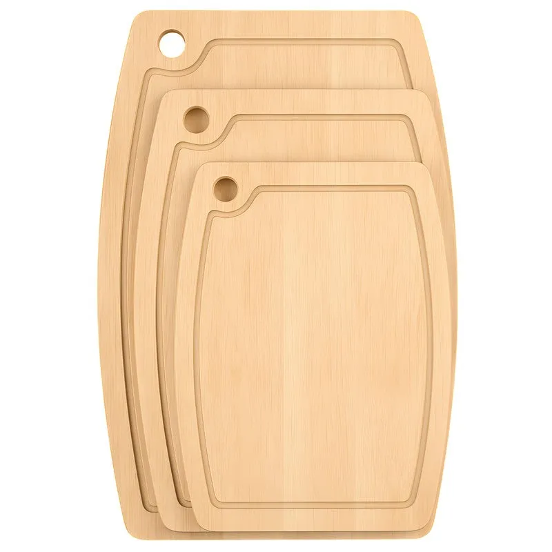 Rioware PureGrain Wooden Prep Board (Beige) - Set Of Three media 3
