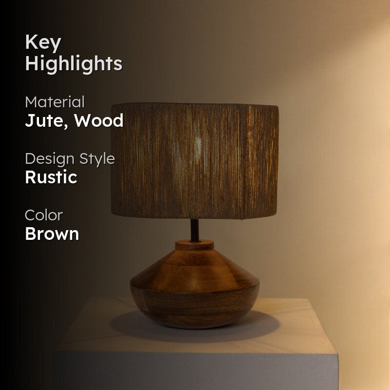 Fig Living Faith Jute Table Lamp - Brown media 2