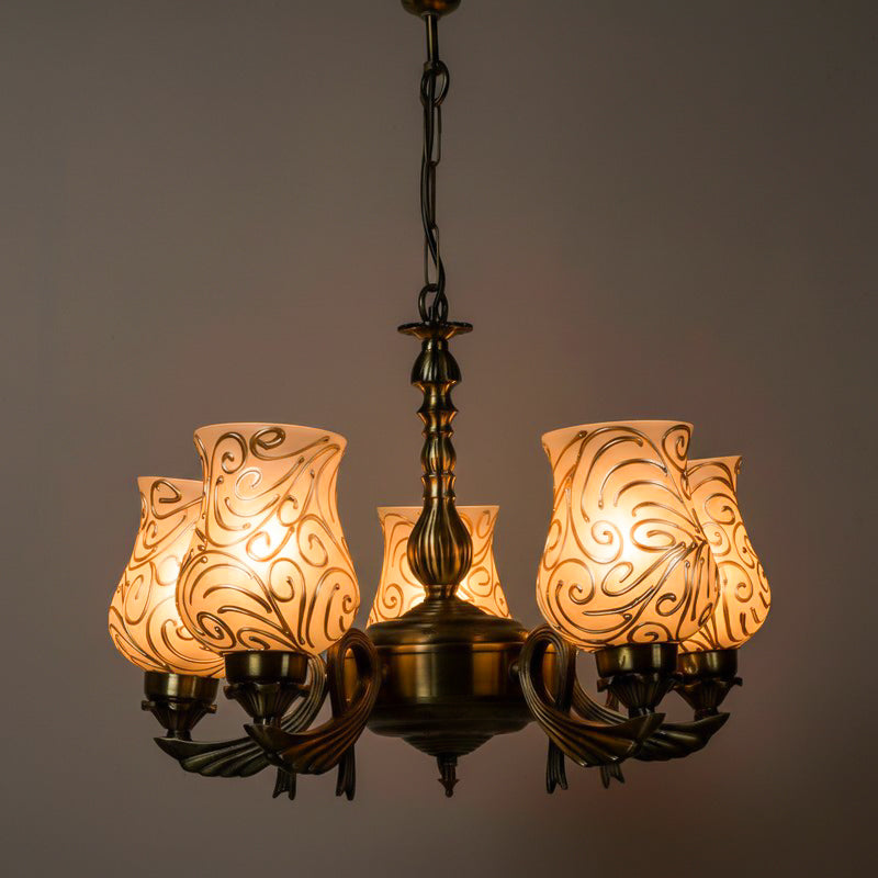 Dila Vistara Mosaic Golden Antique Ceiling Lamp