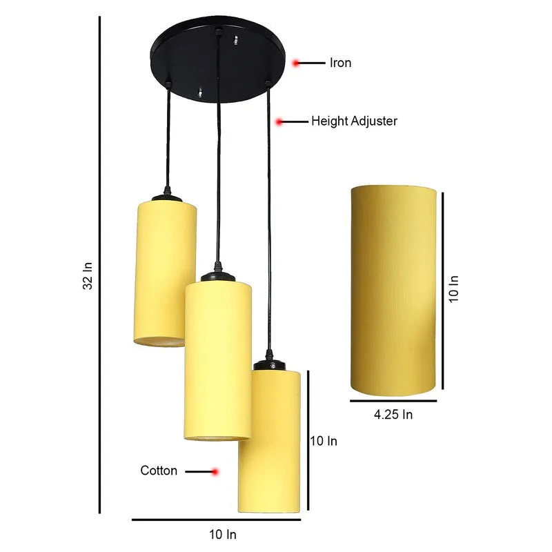 Glowspire Triple Metal Ceiling Lamp - Yellow media 8