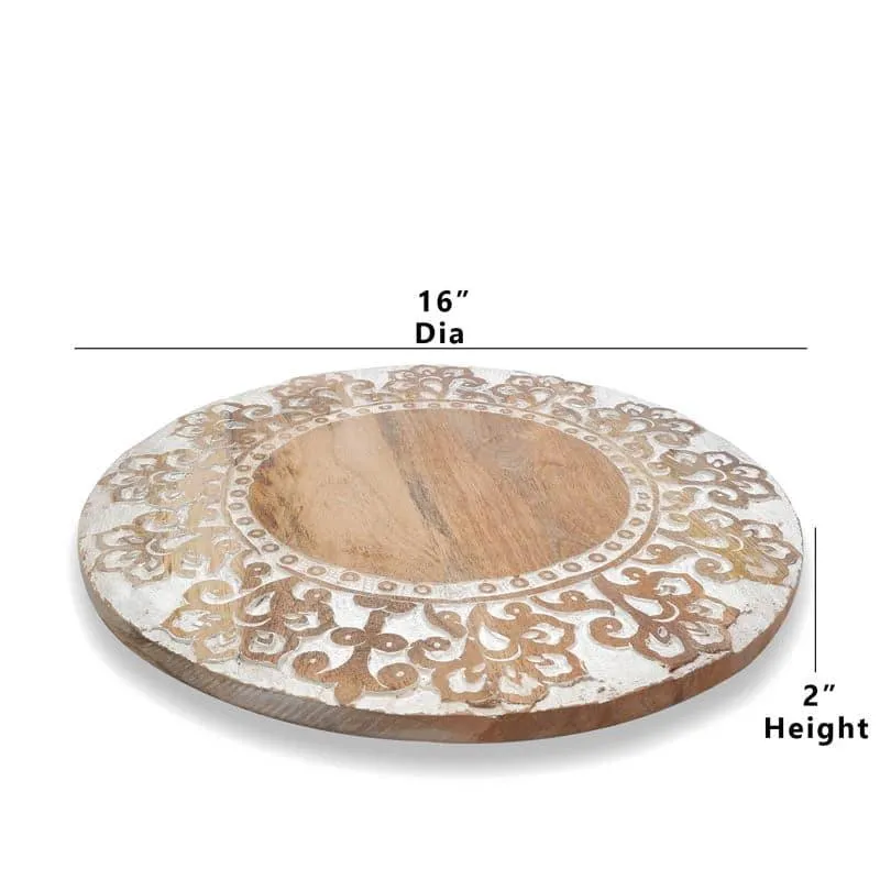 Regal Etched Wood Lazy Susan media 6