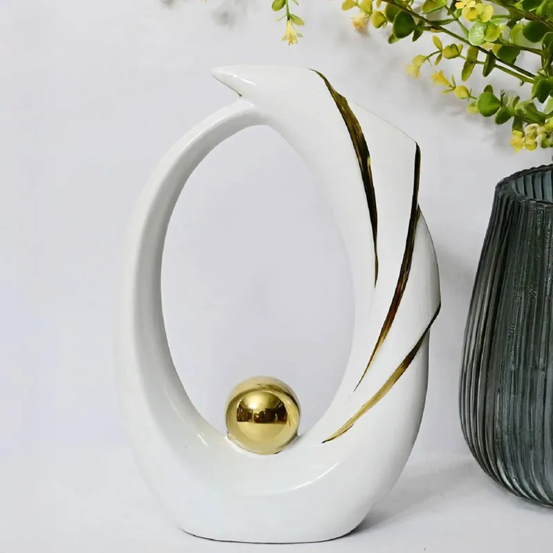Orvix Luxe Curve Sculpted Showpiece - White media 5