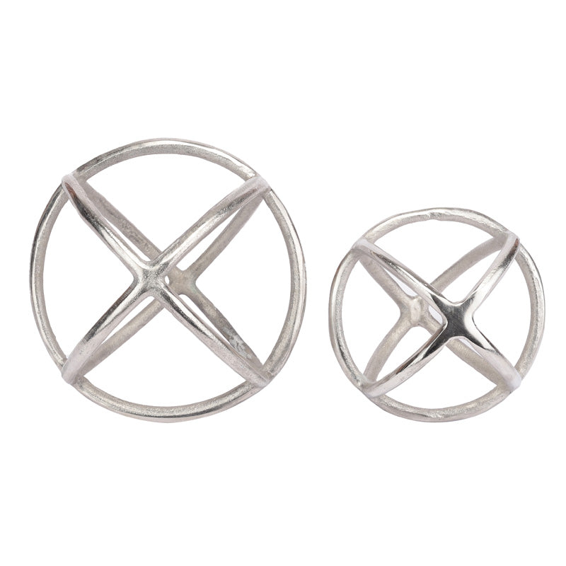 Arbie Orb Showpiece (Silver) - Set Of two media 4