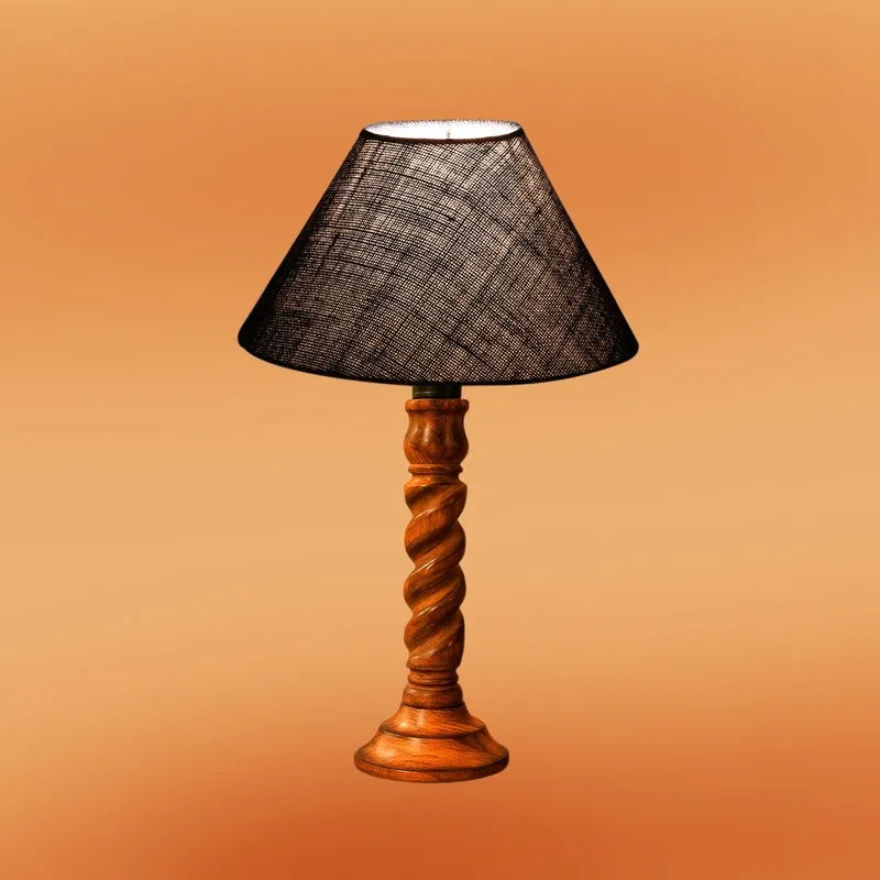 Elvane Velin Wooden Table Lamp - Blue media 6
